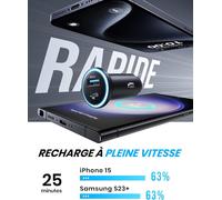 Mnuuz-66w Allume Cigare Usb C, 33w Usb C + 30w A Charge Rapide Chargeur Voiture Prise Allume Cigare 12v Pour Iphone 16 15 14 13 12 11 Pro Max Mini Plus Samsung S23 Huawei Ipad Airpods Switch