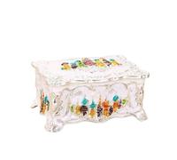 MNUvxzaewf Boîte à bijoux en alliage de Zinc métal, rangement Vintage(White Fruit peach5)