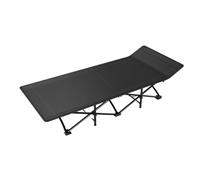 MNUvxzaewf Lit de Marche d'extérieur Portable, lit d'appoint Simple, Fauteuil inclinable for la Sieste au Bureau(Black,M)