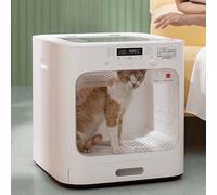 MNUvxzaewf Sèche-Mains à Faible Bruit de 40 DB avec bac Urine, Grande capacité 60 L, température constante 38,5 °C, Ventilation 360 degrés for Chats et Petits Chiens