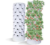MNUvxzaewf Système de Culture hydroponique, Ensemble Tours Hors Sol, système Vertical for Jardin intérieur(White,6floors)