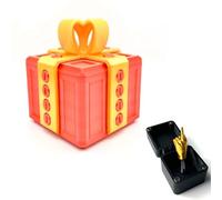 MNVCZXC The Annoying Present with Middle Doigt, Just for You Middle Finger in a Box W, Puzzle Case with Screws, Surprise Funny Prank Christmas Gift for Adults Container Nouveauté (Orange)