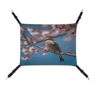 MNVTSKOP A Little Bird Hamac respirant pour chat avec sangles réglables et crochets en métal pour petit animal de compagnie pour intérieur et extérieur