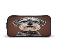 MNVTSKOP Adorable trousse à crayons Schnauzer de grande capacité pour homme et femme