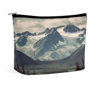 MNVTSKOP Alaska Mountains Trousse de toilette portable de grande capacité pour femme