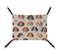 MNVTSKOP Beagle Patterns Hamac respirant pour chat avec sangles réglables et crochets en métal pour petit animal de compagnie pour intérieur et extérieur