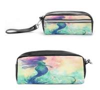 MNVTSKOP Belle trousse de maquillage en forme de queue de sirène, petite trousse de voyage, organisateur de papeterie portable pour femmes enseignantes