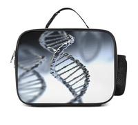MNVTSKOP DNA Chain Photo Lunch Box Sac à déjeuner réutilisable étanche avec poignée pour bureau, pique-nique, plage