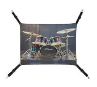 MNVTSKOP Ensemble de batterie cool pour animal domestique, hamac respirant à suspendre pour chat avec sangles réglables et crochets en métal pour petit animal en peluche douce pour intérieur et