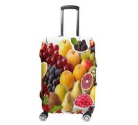 MNVTSKOP Fresh Fruits Housse de protection en polyester élastique résistant aux rayures et lavable pour valise, blanc, S