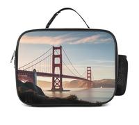 MNVTSKOP Golden Gate Bridge Boîte à déjeuner réutilisable étanche avec poignée pour bureau, pique-nique, plage