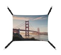 MNVTSKOP Golden Gate Bridge Hamac respirant pour chat avec sangles réglables et crochets en métal pour petit animal de compagnie pour intérieur et extérieur