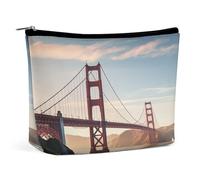 MNVTSKOP Golden Gate Bridge Trousse de toilette portable de grande capacité pour femme