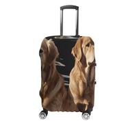 MNVTSKOP Golden Retrievers - Housse de protection en polyester élastique - Résistante aux rayures et lavable, blanc, S