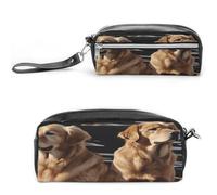 MNVTSKOP Golden Retrievers Petite trousse de maquillage portable pour femme et enseignante