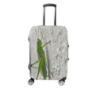 MNVTSKOP Green Grasshopper Housse de protection en polyester élastique pour valise, résistante aux rayures et lavable, blanc, S