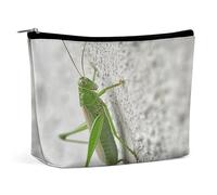 MNVTSKOP Green Grasshopper Trousse de maquillage de voyage de grande capacité pour femme