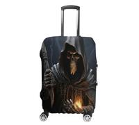 MNVTSKOP Grim Reaper Housse de protection en polyester élastique pour valise résistante aux rayures et lavable, blanc, XL