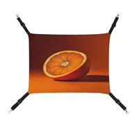 MNVTSKOP Half an Hamac orange pour animal domestique Hamac à suspendre avec sangles réglables et crochets en métal pour petit animal de compagnie Lit pour intérieur et extérieur
