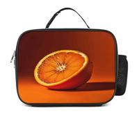 MNVTSKOP Half An Orange Lunch Box Sac à déjeuner réutilisable étanche avec poignée pour bureau, pique-nique, plage