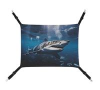 MNVTSKOP Hamac à suspendre pour animal domestique avec sangles réglables et crochets en métal pour intérieur et extérieur Blanc