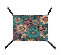 MNVTSKOP Hamac bohème pour animal domestique avec sangles réglables et crochets en métal pour animal domestique en peluche douce pour intérieur et extérieur