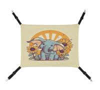 MNVTSKOP Hamac Cheery éléphant pour animal domestique Hamac respirant à suspendre avec sangles réglables et crochets en métal pour petit animal en peluche douce pour intérieur et extérieur