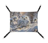 MNVTSKOP Hamac d'hiver en forme de hibou pour animal domestique - Hamac respirant à suspendre avec sangles réglables et crochets en métal - Pour intérieur et extérieur