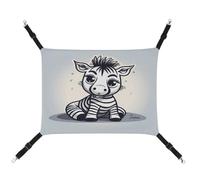 MNVTSKOP Hamac drôle zèbre pour animal domestique, hamac respirant à suspendre avec sangles réglables et crochets en métal pour petit animal en peluche douce pour intérieur et extérieur