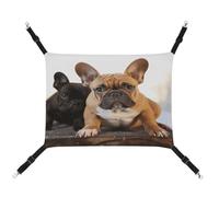 MNVTSKOP Hamac mignon bouledogue français pour animal domestique, hamac respirant à suspendre avec sangles réglables et crochets en métal pour petit animal en peluche douce pour intérieur et extérieur