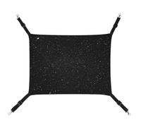 MNVTSKOP Hamac noir à paillettes pour animal domestique, hamac à suspendre avec sangles réglables et crochets en métal pour petit animal en peluche douce pour intérieur et extérieur
