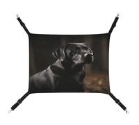 MNVTSKOP Hamac pour animal domestique labrador noir respirant avec sangles réglables et crochets en métal pour petit animal domestique lit cachette pour intérieur et extérieur