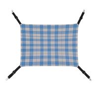 MNVTSKOP Hamac respirant pour chat avec sangles réglables et crochets en métal pour petit animal de compagnie Bleu et blanc Lit cachette pour intérieur et extérieur