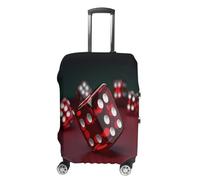 MNVTSKOP Housse de protection en polyester élastique pour valise, résistante aux rayures et lavable, rouge, blanc, XL