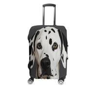 MNVTSKOP Housse de protection en polyester élastique pour valise, résistante aux rayures, lavable, motif dalmatien, blanc, XL