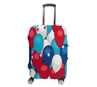 MNVTSKOP Housse de protection en polyester élastique pour valise, résistante aux rayures, lavable, motif ballon, blanc, XL