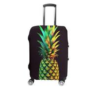 MNVTSKOP Housse de protection en polyester élastique pour valise, résistante aux rayures, lavable, motif ananas, blanc, XL