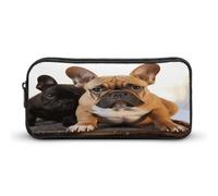 MNVTSKOP Jolie trousse à crayons de grande capacité avec motif bouledogue français pour homme et femme