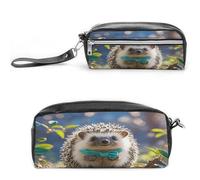 MNVTSKOP Jolie trousse de maquillage en forme de hérisson, petite trousse de voyage, organisateur de papeterie portable pour femmes enseignantes