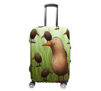 MNVTSKOP Kiwi Bird Housse de protection en polyester élastique pour valise, résistante aux rayures et lavable, blanc, XL