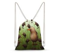 MNVTSKOP Kiwi Bird Sac à dos en toile légère avec cordon de serrage pour homme et femme