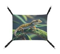 MNVTSKOP Leopard Little Gecko Hamac respirant à suspendre pour chat avec sangles réglables et crochets en métal pour petit animal de compagnie pour intérieur et extérieur