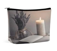 MNVTSKOP Light A Candle Trousse de toilette portable de grande capacité pour femme