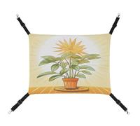MNVTSKOP Light Plants Hamac respirant à suspendre pour chat avec sangles réglables et crochets métalliques pour petit animal en peluche douce pour intérieur et extérieur