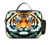 MNVTSKOP Little Fat Tiger Head Boîte à déjeuner réutilisable étanche avec poignée pour bureau, pique-nique, plage