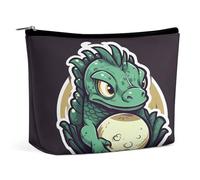 MNVTSKOP Little Green Trousse à maquillage de voyage avec œuf de dragon - Grande capacité - Trousse de toilette portable tendance pour femme