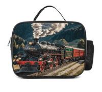 MNVTSKOP Locomotive à vapeur Boîte à déjeuner réutilisable étanche avec poignée pour bureau, pique-nique, plage