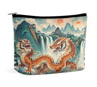 MNVTSKOP Longhu Mountain Waterfall, China Cosmetic Bag Grande capacité Trousse de toilette portable tendance pour femme