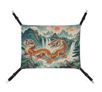MNVTSKOP Longhu Mountain Waterfall Hamac respirant pour chat avec sangles réglables et crochets métalliques en peluche pour petit animal domestique et extérieur
