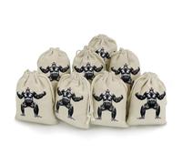 MNVTSKOP Lot de 8 petits sacs en mousseline avec cordon de serrage Motif gorilles pour fitness, gym, bijoux, loisirs créatifs